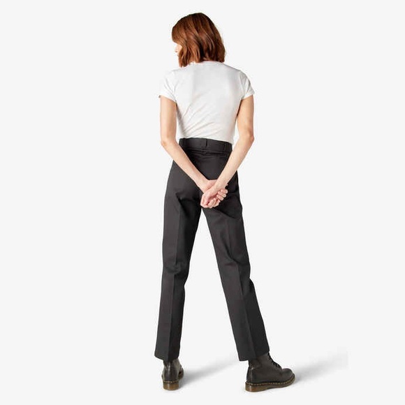 DICKIES Women’s Premium Relaxed Fit Straight Leg Flat Front Pants - Picture 4 of 11